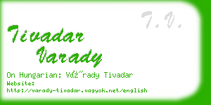 tivadar varady business card